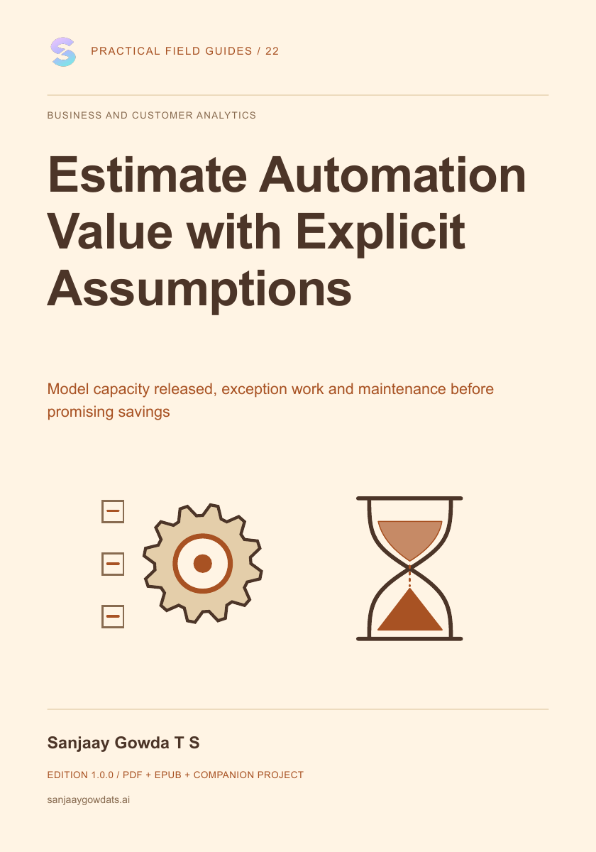 Estimate Automation Value with Explicit Assumptions - book cover