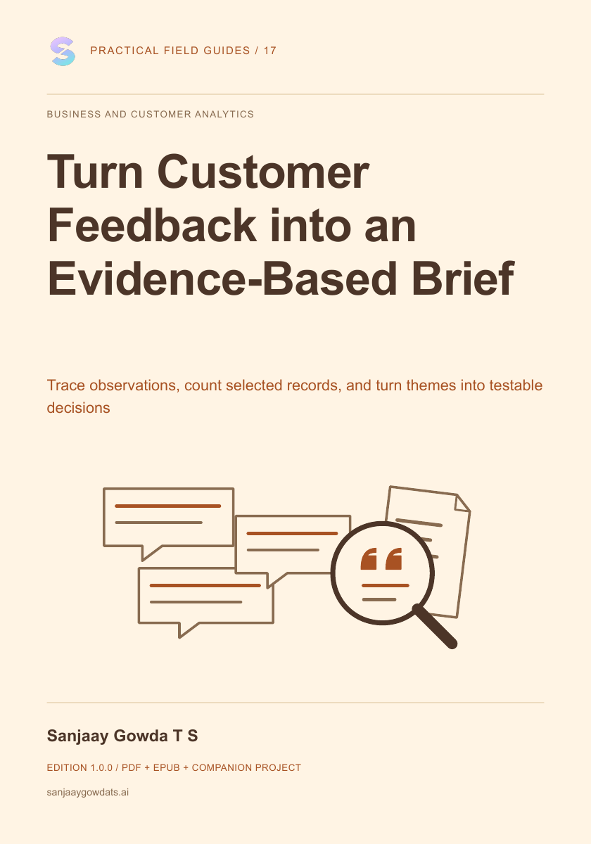 Turn Customer Feedback into an Evidence-Based Brief - book cover