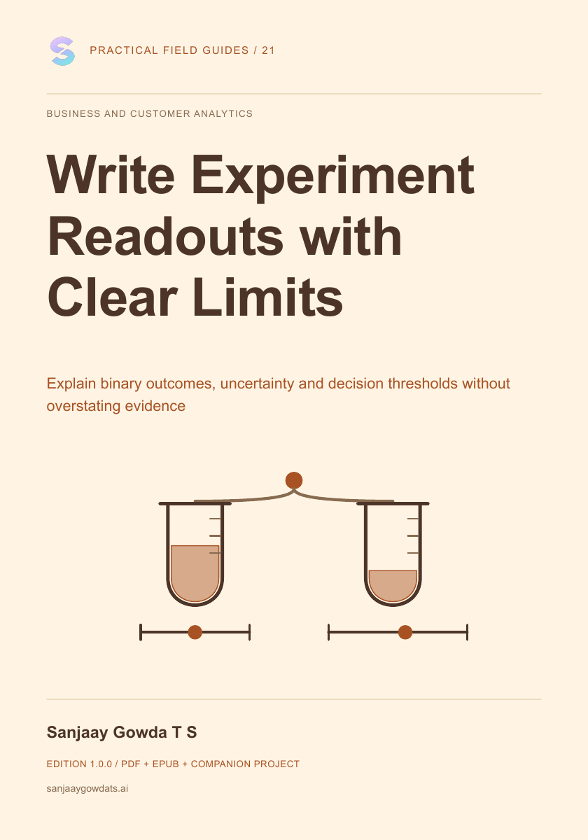 Write Experiment Readouts with Clear Limits - book cover