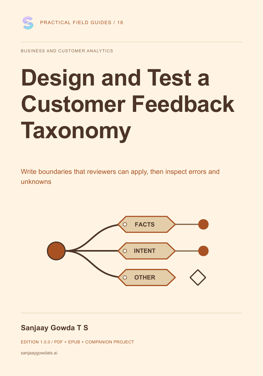 Design and Test a Customer Feedback Taxonomy - book cover
